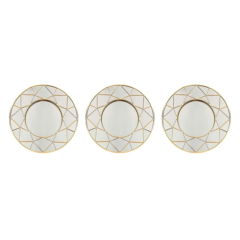 10X10 Mirrored Round 3Pc Set 3 10X10 Mirrored Round 3Pc Set