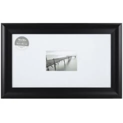 10x18 Matted To 4x6 Scoop Wall Frame, Black