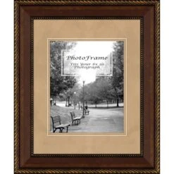 11x14 Matted To 8x10 Portrait Wall Frame, Tan