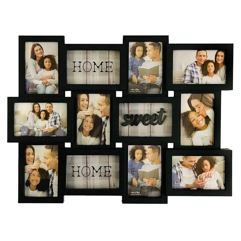 12-Opening Black Collage Photo Frame, 23x18 3 12-Opening Black Collage Photo Frame, 23x18