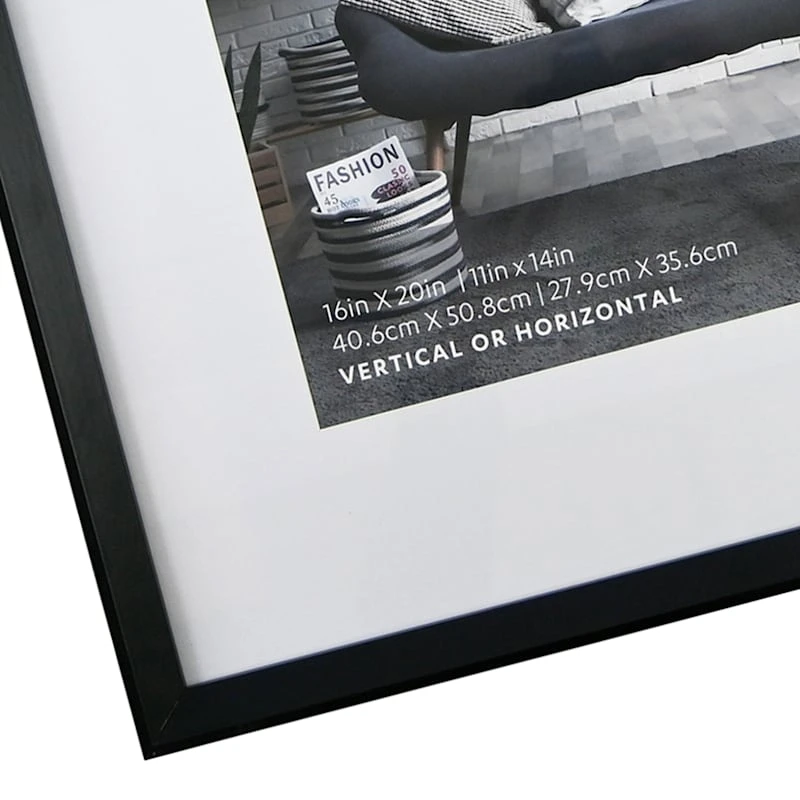 16x20 Matted To 11x14 Wall Frame, Black 4 16x20 Matted To 11x14 Wall Frame, Black - Image 2