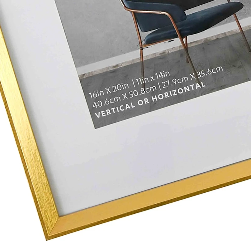 16x20 Matted To 11x14 Wall Frame, Gold 4 16x20 Matted To 11x14 Wall Frame, Gold - Image 2