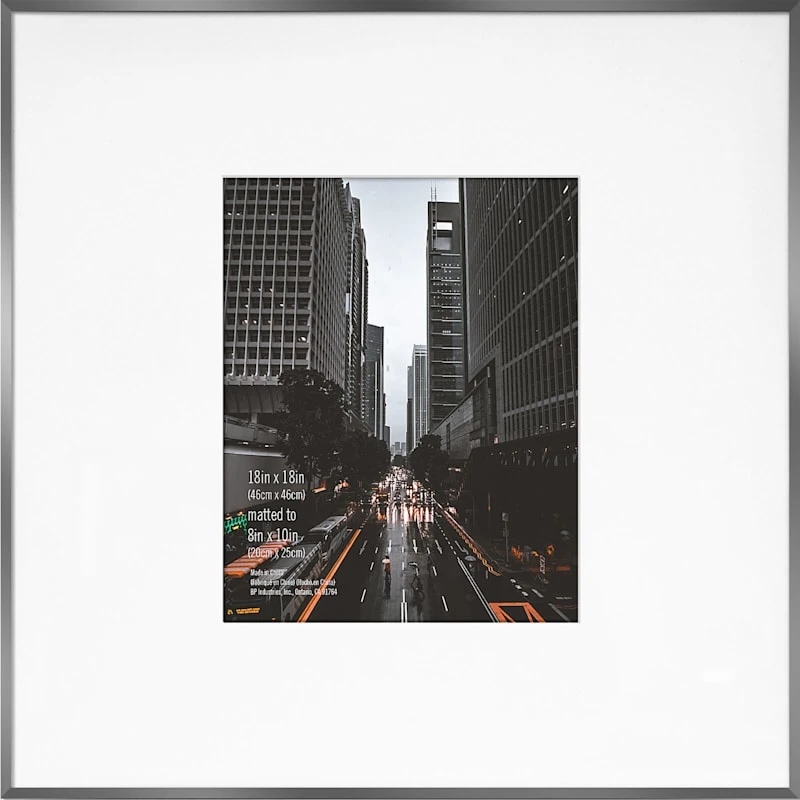 18.5x18.5 Matted To 8x10 Wall Frame, Gun Metal 3 18.5x18.5 Matted To 8x10 Wall Frame, Gun Metal