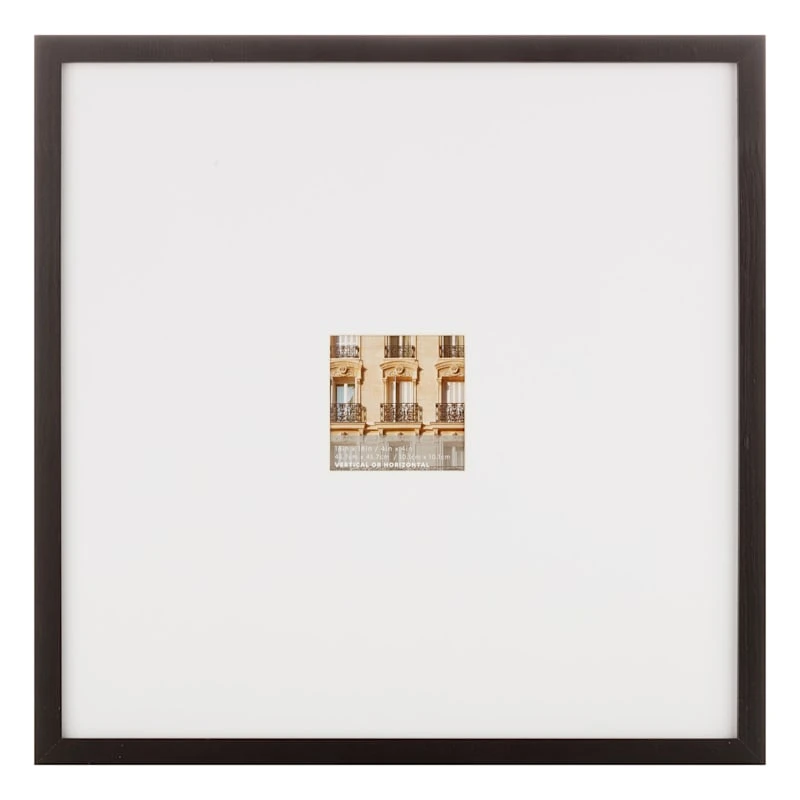 18x18 Matted To 4x4 Wall Frame, Black 3 18x18 Matted To 4x4 Wall Frame, Black