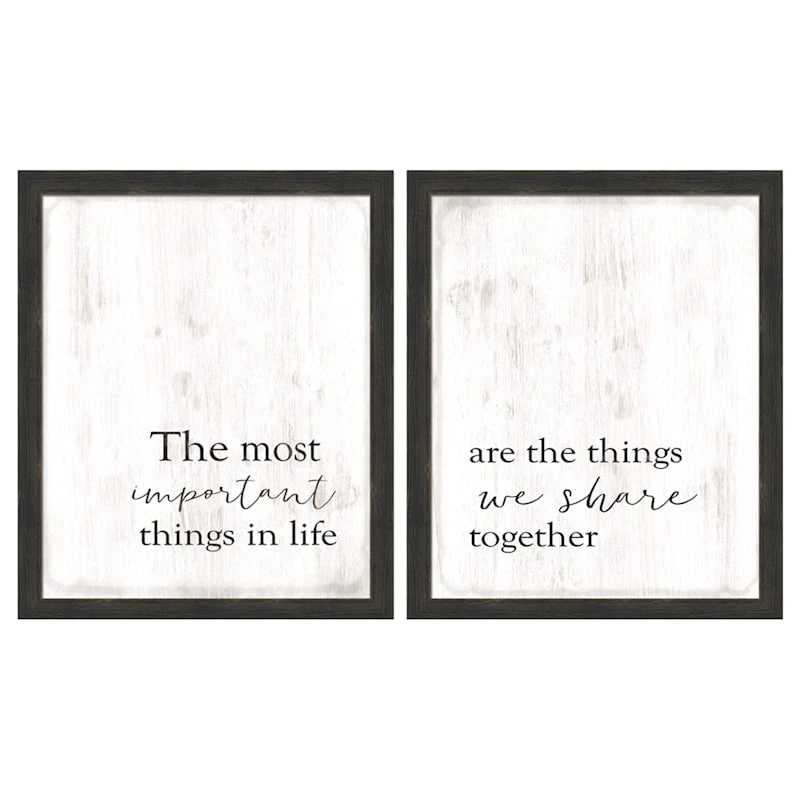 2-Piece Framed Sentiment Wood Sign Set Wall Sign, 16x20 3 2-Piece Framed Sentiment Wood Sign Set Wall Sign, 16x20