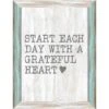 2-Tone Framed Start Each Day A Grateful Heart Textured Wall Sign, 12x16 -Athome Sales 2 tone framed start each day a grateful heart textured wall sign 12x16 1