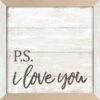 2-Tone P.S I Love You Textured With Frame Wall Sign, 14" -Athome Sales 2 tone p.s i love you textured with frame wall sign 14