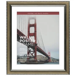 20x24 Matted To 16x20 Poster Wall Frame, Gray & Silver