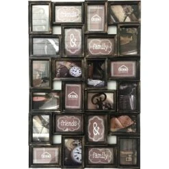 24-Opening Bronze Antique Brushed Collage, 35x23