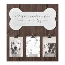 3-Clip Gray All You Need Is Love & A Dog Collage, 15.5x 17.2 7 3-Clip Gray All You Need Is Love & A Dog Collage, 15.5x 17.2 -Athome Sales 3 clip gray all you need is love a dog collage 15.5x 17.2 2