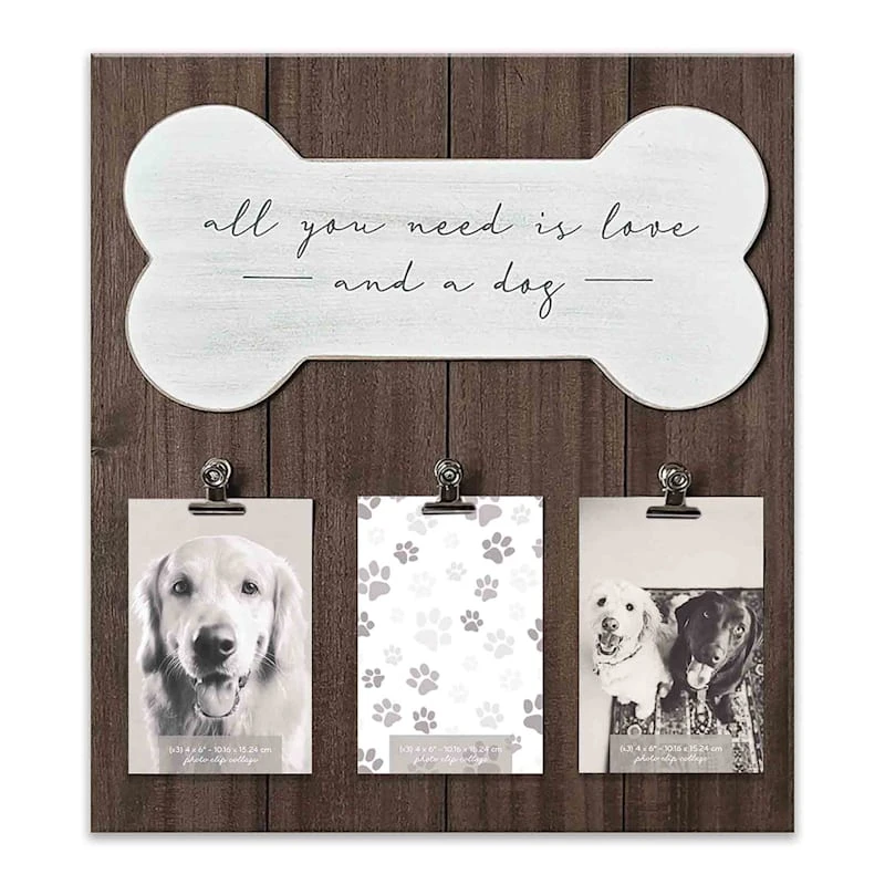 3-Clip Gray All You Need Is Love & A Dog Collage, 15.5x 17.2 5 3-Clip Gray All You Need Is Love & A Dog Collage, 15.5x 17.2 - Image 3
