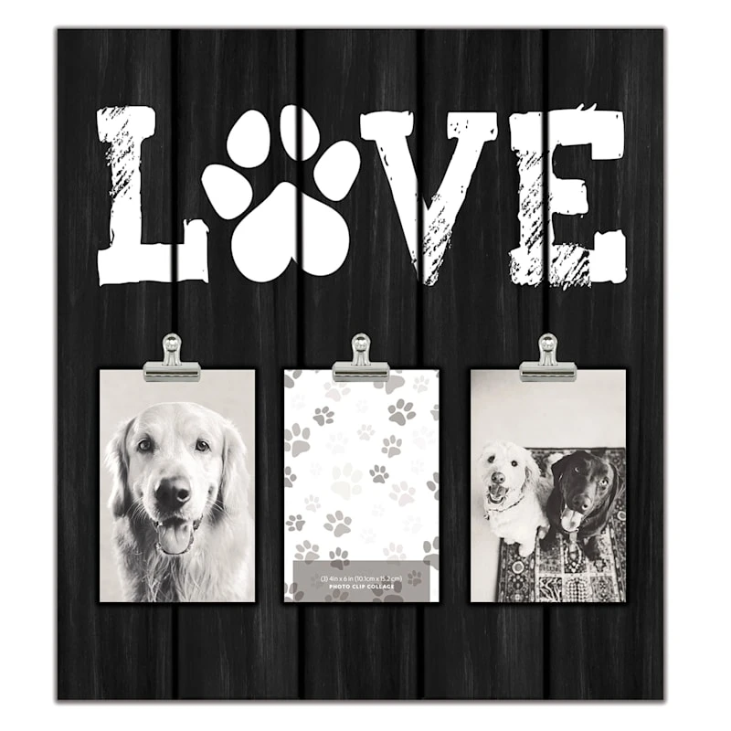 3-Clip Love With Paw Printed Photo Collage, 15.7x17.5 3 3-Clip Love With Paw Printed Photo Collage, 15.7x17.5