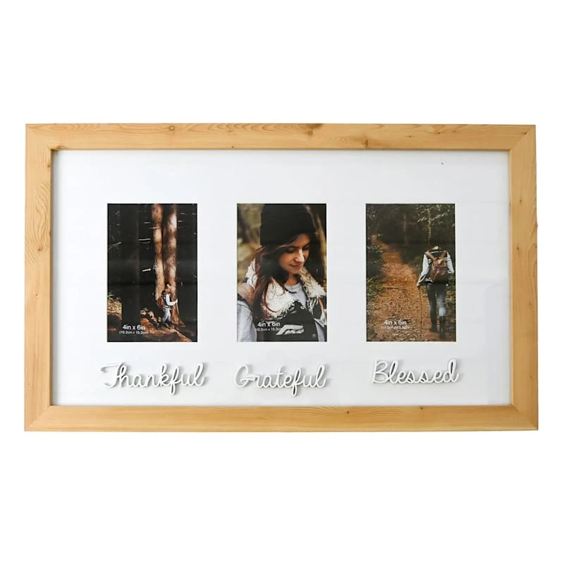 3-Opening Grateful, Thankful & Blessed Collage Frame, 20x12 3 3-Opening Grateful, Thankful & Blessed Collage Frame, 20x12