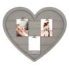 3-Opening Gray Plank Heart Shaped Photo Clip Collage Frame 2 3-Opening Gray Plank Heart Shaped Photo Clip Collage Frame -Athome Sales 3 opening gray plank heart shaped photo clip collage frame