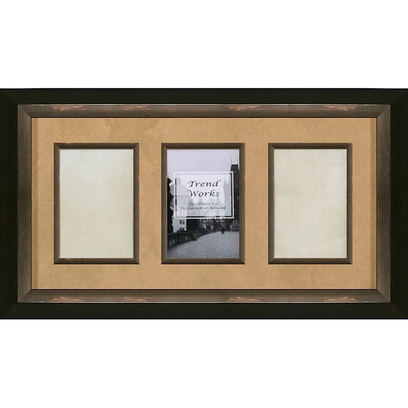 3-Opening Tan Mat Collage Photo Frame, 5x7 3 3-Opening Tan Mat Collage Photo Frame, 5x7