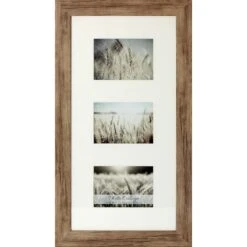 3-Photo Frame & Matted Driftwood, 12x24