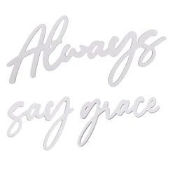 3-Piece Always Say Grace Set Wall Sign, 11x6