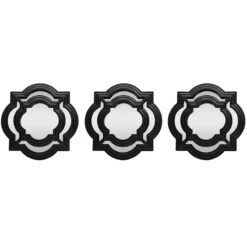 3-Piece Black Wall Mirror Set, 10"