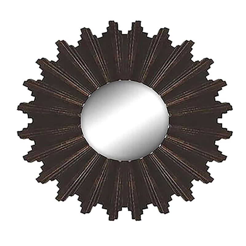 3-Piece Brown Wall Mirror Set 4 3-Piece Brown Wall Mirror Set - Image 2