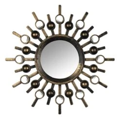 3-Piece Brown Wall Mirror Set, 10" 7 3-Piece Brown Wall Mirror Set, 10" -Athome Sales 3 piece brown wall mirror set 10 2