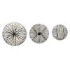 3-Piece Carved Black & White Decorative Wall Plates, 12" -Athome Sales 3 piece carved black white decorative wall plates 12