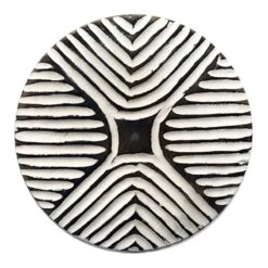 3-Piece Carved Black & White Decorative Wall Plates, 12" 9 3-Piece Carved Black & White Decorative Wall Plates, 12" -Athome Sales 3 piece carved black white decorative wall plates 12 2