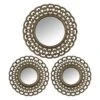 3-Piece Gold Chain Framed Round Wall Mirror Set, 15" 1 3-Piece Gold Chain Framed Round Wall Mirror Set, 15" -Athome Sales 3 piece gold chain framed round wall mirror set 15