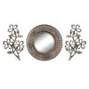 3-Piece Gold Framed Floral Accent Wall Mirror Set, 10" 1 3-Piece Gold Framed Floral Accent Wall Mirror Set, 10" -Athome Sales 3 piece gold framed floral accent wall mirror set 10