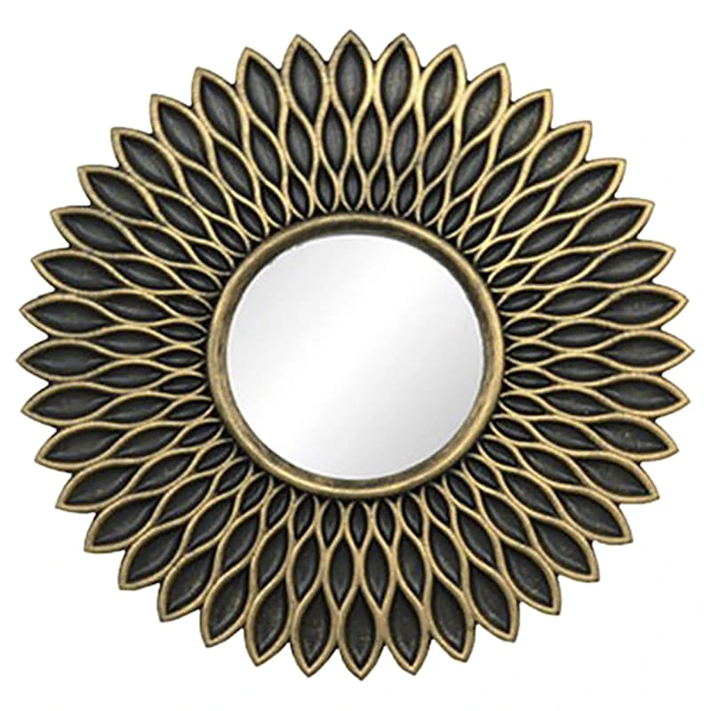 3-Piece Gold Framed Ornate Accent Wall Mirror Set 6 3-Piece Gold Framed Ornate Accent Wall Mirror Set - Image 4