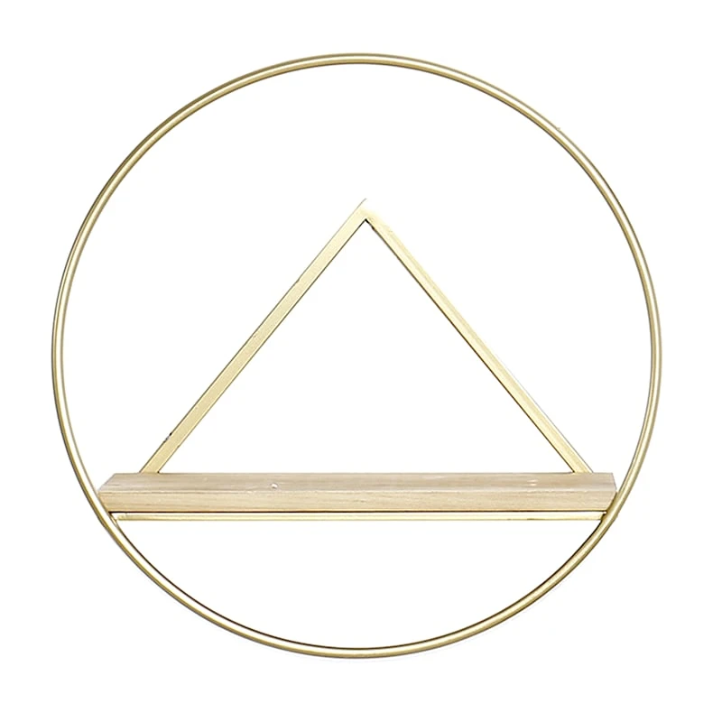 3-Piece Gold Metal Wall Shelves Set 4 3-Piece Gold Metal Wall Shelves Set - Image 2