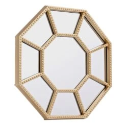 3-Piece Gold Octagon Mirror Set, 10" 10 3-Piece Gold Octagon Mirror Set, 10" -Athome Sales 3 piece gold octagon mirror set 10 2