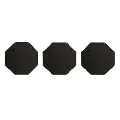 3-Piece Gold Octagon Mirror Set, 10" 13 3-Piece Gold Octagon Mirror Set, 10" -Athome Sales 3 piece gold octagon mirror set 10 5