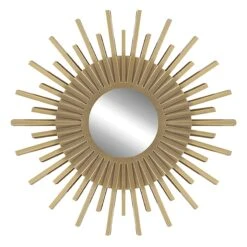 3-Piece Gold Sunburst Accent Wall Mirror Set -Athome Sales 3 piece gold sunburst accent wall mirror set 2