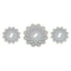 3-Piece Grey Floral Accent Wall Mirror Set 1 3-Piece Grey Floral Accent Wall Mirror Set -Athome Sales 3 piece grey floral accent wall mirror set