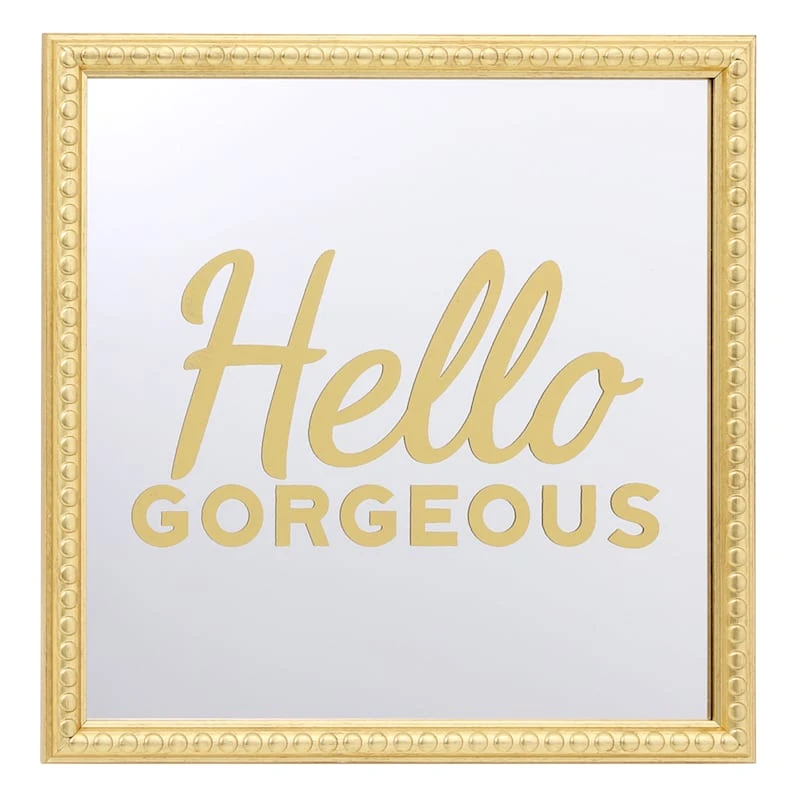 3-Piece Hello Gorgeous Gold Framed Wall Mirror Set, 10" 6 3-Piece Hello Gorgeous Gold Framed Wall Mirror Set, 10" - Image 4