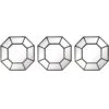 3-Piece Ivy Black Wall Mirror Set, 10" 1 3-Piece Ivy Black Wall Mirror Set, 10" -Athome Sales 3 piece ivy black wall mirror set 10