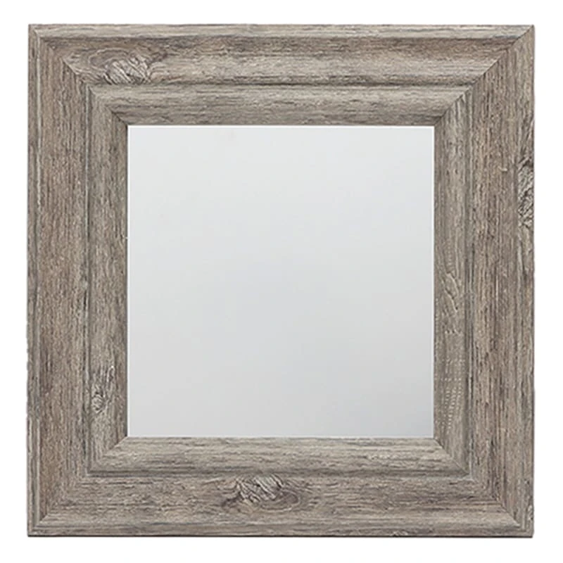 3-Piece Light Grey Square Wall Mirror Set, 10" 4 3-Piece Light Grey Square Wall Mirror Set, 10" - Image 2