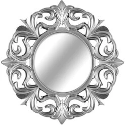 3-Piece Ornate Silver Wall Mirror Set, 10" -Athome Sales 3 piece ornate silver wall mirror set 10 4