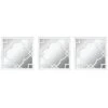 3-Piece White Peony Wall Mirror Set, 10" 1 3-Piece White Peony Wall Mirror Set, 10" -Athome Sales 3 piece white peony wall mirror set 10