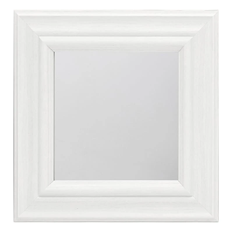 3-Piece White Square Wall Mirror Set, 10" 4 3-Piece White Square Wall Mirror Set, 10" - Image 2