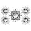 5-Piece Metallic Framed Floral Burst Wall Mirror Set 2 5-Piece Metallic Framed Floral Burst Wall Mirror Set -Athome Sales 5 piece metallic framed floral burst wall mirror set