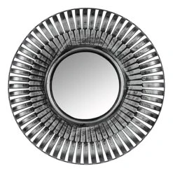 5-Piece Metallic Framed Round Wall Mirror Set, 10" 7 5-Piece Metallic Framed Round Wall Mirror Set, 10" -Athome Sales 5 piece metallic framed round wall mirror set 10 2