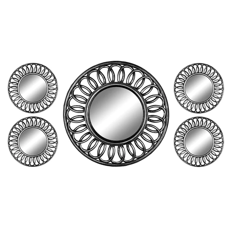 5-Piece Round Wall Mirror Set 3 5-Piece Round Wall Mirror Set