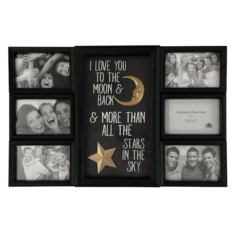6-Opening Black I Love You To The Moon & Back Collage, 22x14 3 6-Opening Black I Love You To The Moon & Back Collage, 22x14