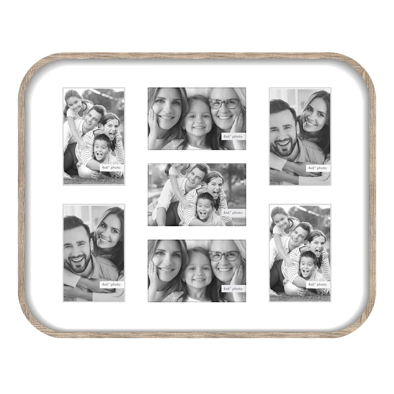 7-Opening Rounded Collage Frame, 20x16 3 7-Opening Rounded Collage Frame, 20x16