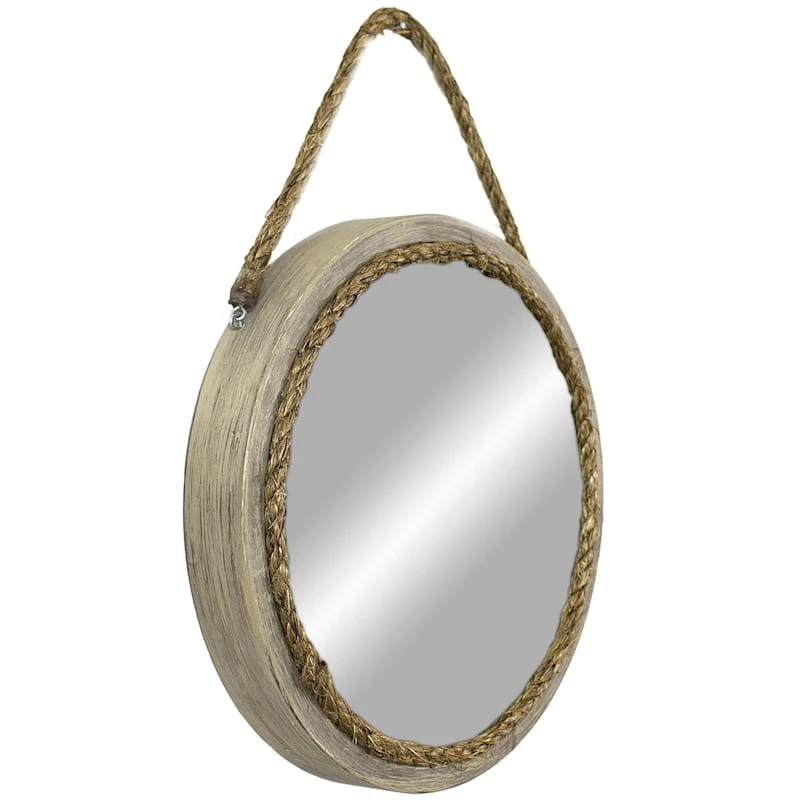 Accent Round Hanging Wall Mirror, 12x21 3 Accent Round Hanging Wall Mirror, 12x21