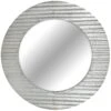 Accordion Galvanized Metal Round Wall Mirror, 27" 2 Accordion Galvanized Metal Round Wall Mirror, 27" -Athome Sales accordion galvanized metal round wall mirror 27