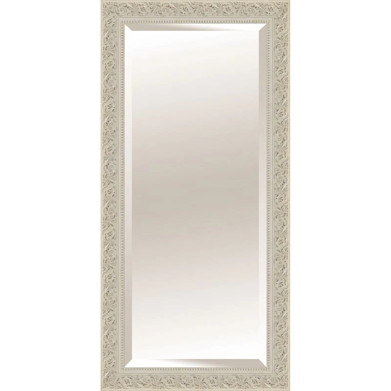 Antique White Solid Wood Floor Mirror, 30x66 3 Antique White Solid Wood Floor Mirror, 30x66