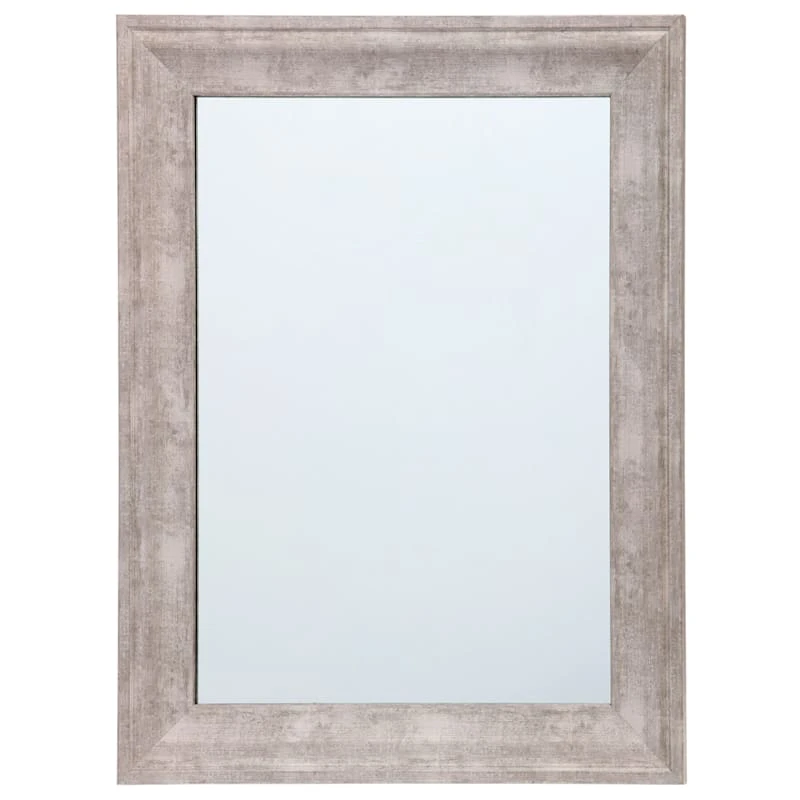 Antiqued Silver Barb Framed Wall Mirror, 22x28 3 Antiqued Silver Barb Framed Wall Mirror, 22x28