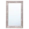 Antiqued Silver Barb Framed Wall Mirror, 24x36
